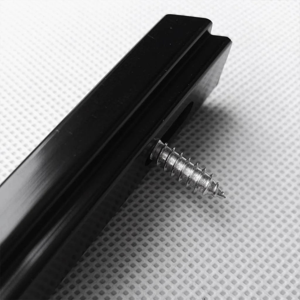 Aluminum 60cm Marine Boat Rail Bracket for Fishing Rod Holder with 4 Screws Hardware A206