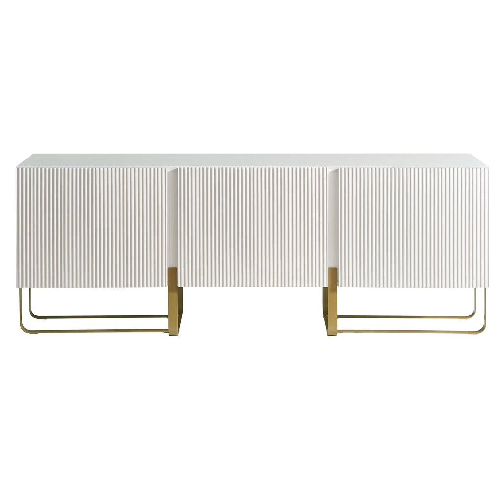 White 3 Cabinet TV Stand A5840