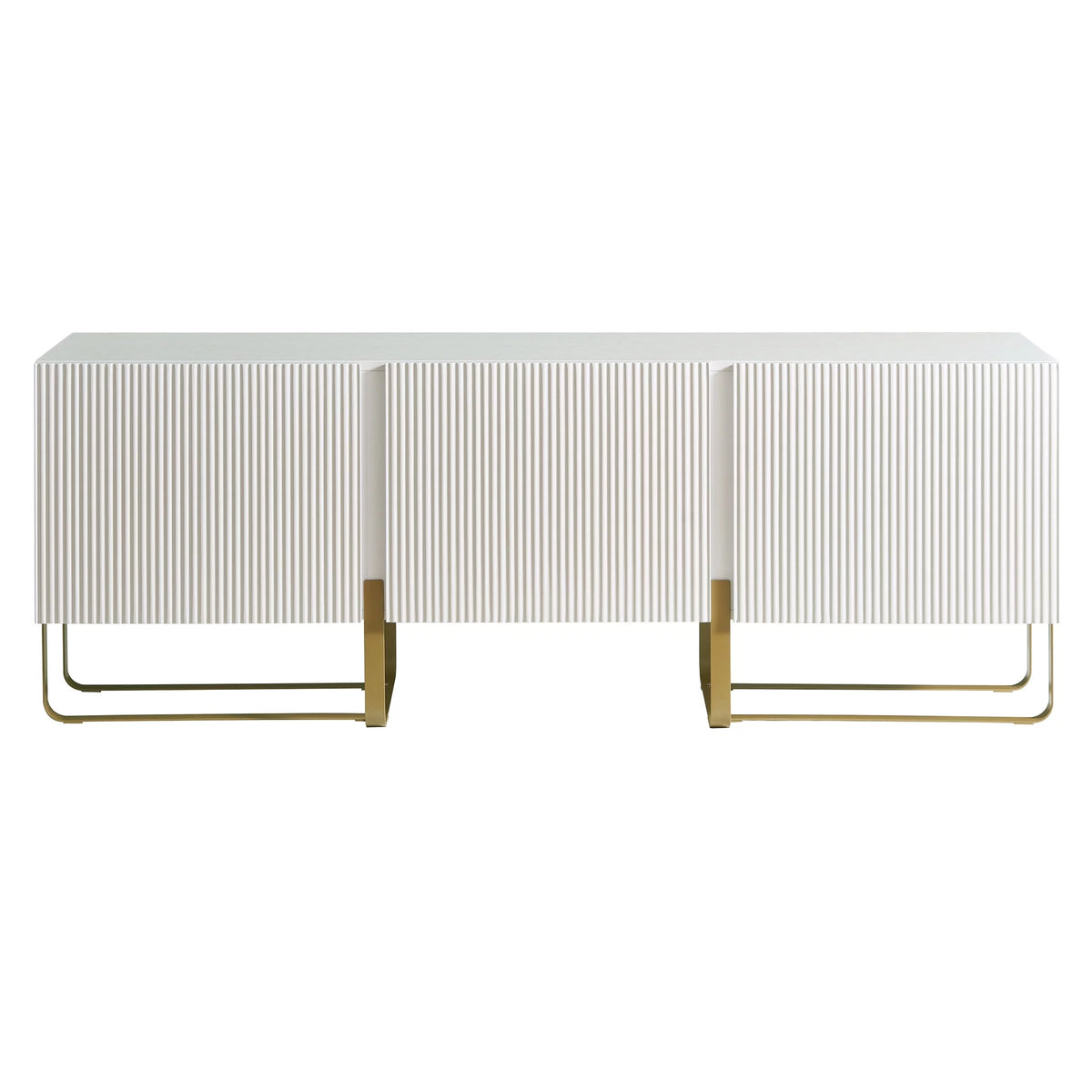 White 3 Cabinet TV Stand A5840