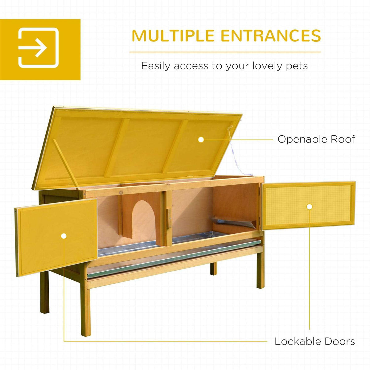 Wooden Rabbit Hutch M406796