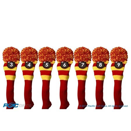 Red Yellow Knit Golf Headcover M1937