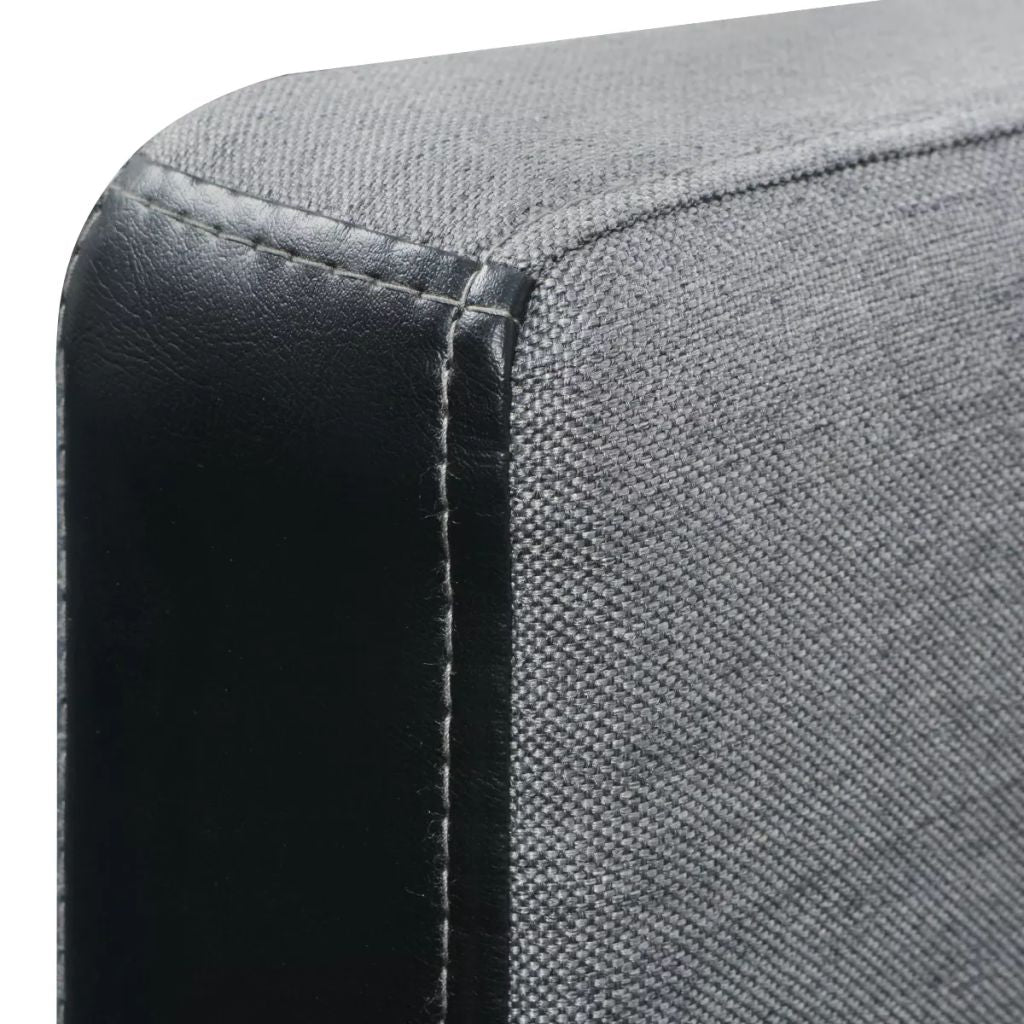 L-shaped Sofa Bed Fabric Black and Gray Z957573