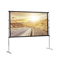 White Portable Folding Projector Screen U637218