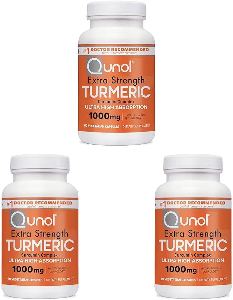 Turmeric Curcumin 1000mg 60 Veggie Capsules Pack of 3 W161106