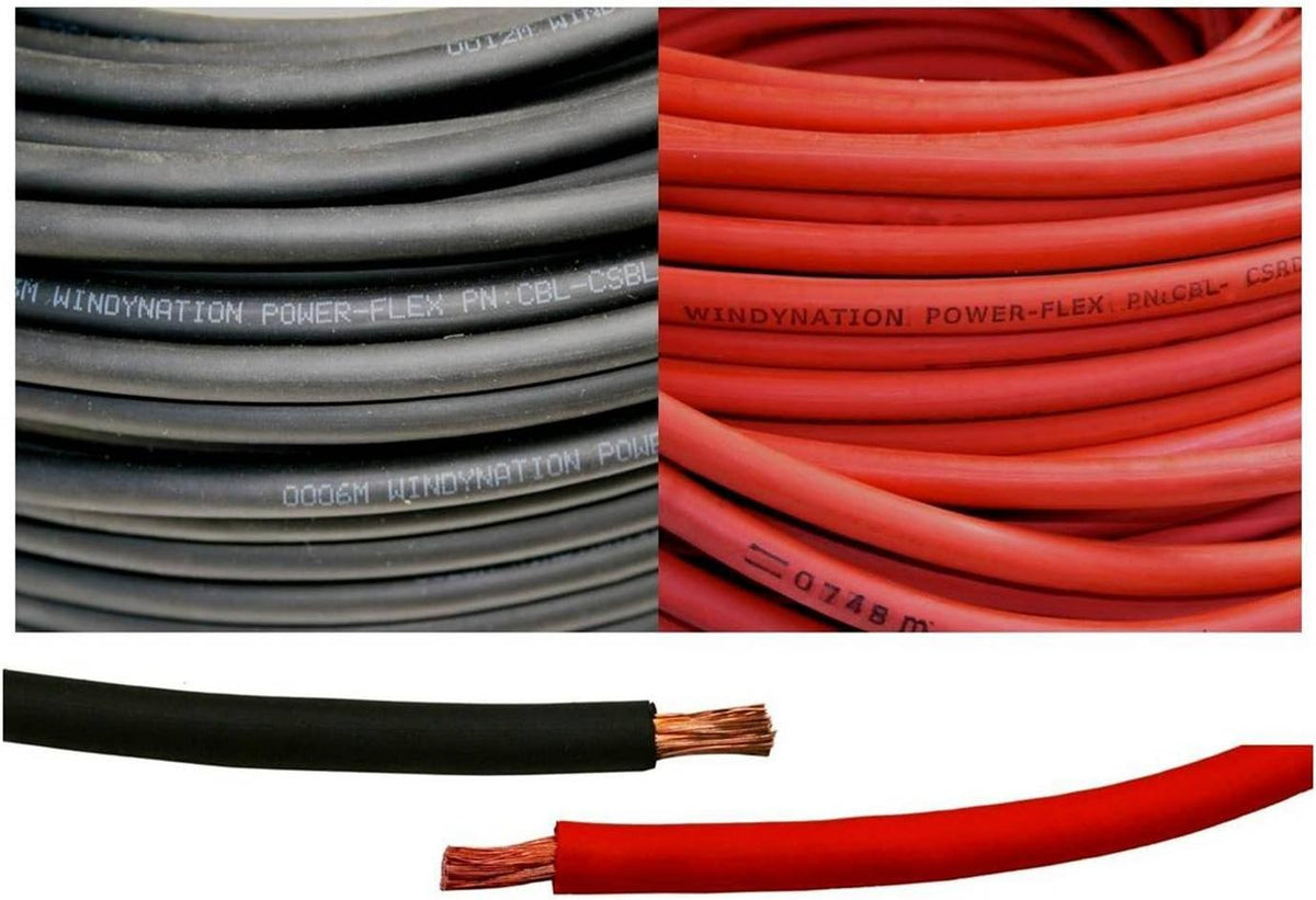 4 AWG 15 Feet Red + 15 Feet Black Pure Copper Flexible Welding Battery Cable Wire Pack of 2 G9504