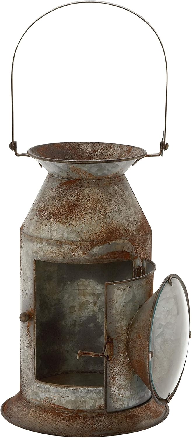 Metal Glass Candle Lantern, Pack of 2 O748533