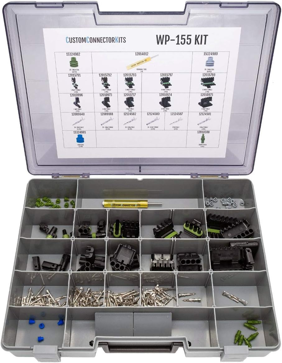 155 Piece Sealed Automotive Electrical Connector Kit D333498