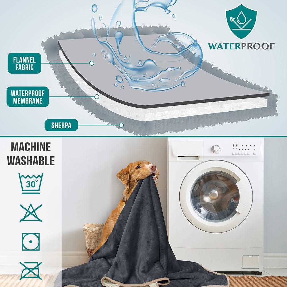 Waterproof Sherpa Fleece Pet Blanket T576837