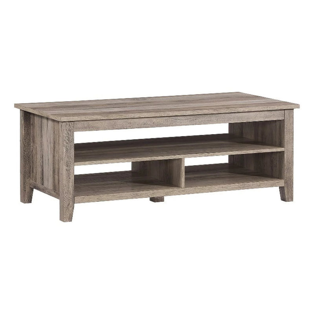 48" Grooved Panel Sided Wood Coffee Table M926
