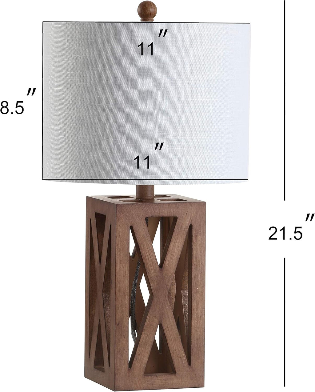 Brown Wood LED Lamp Q373167