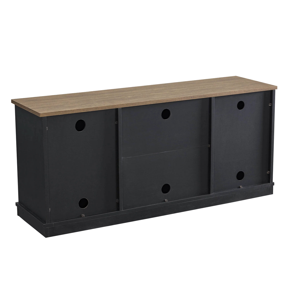 Charcoal TV Stand Console Entertainment Center M332