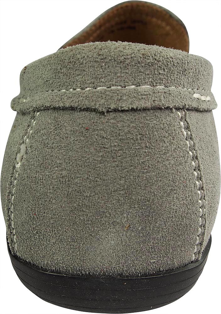 Leather Slip on Loafers Grey B9538