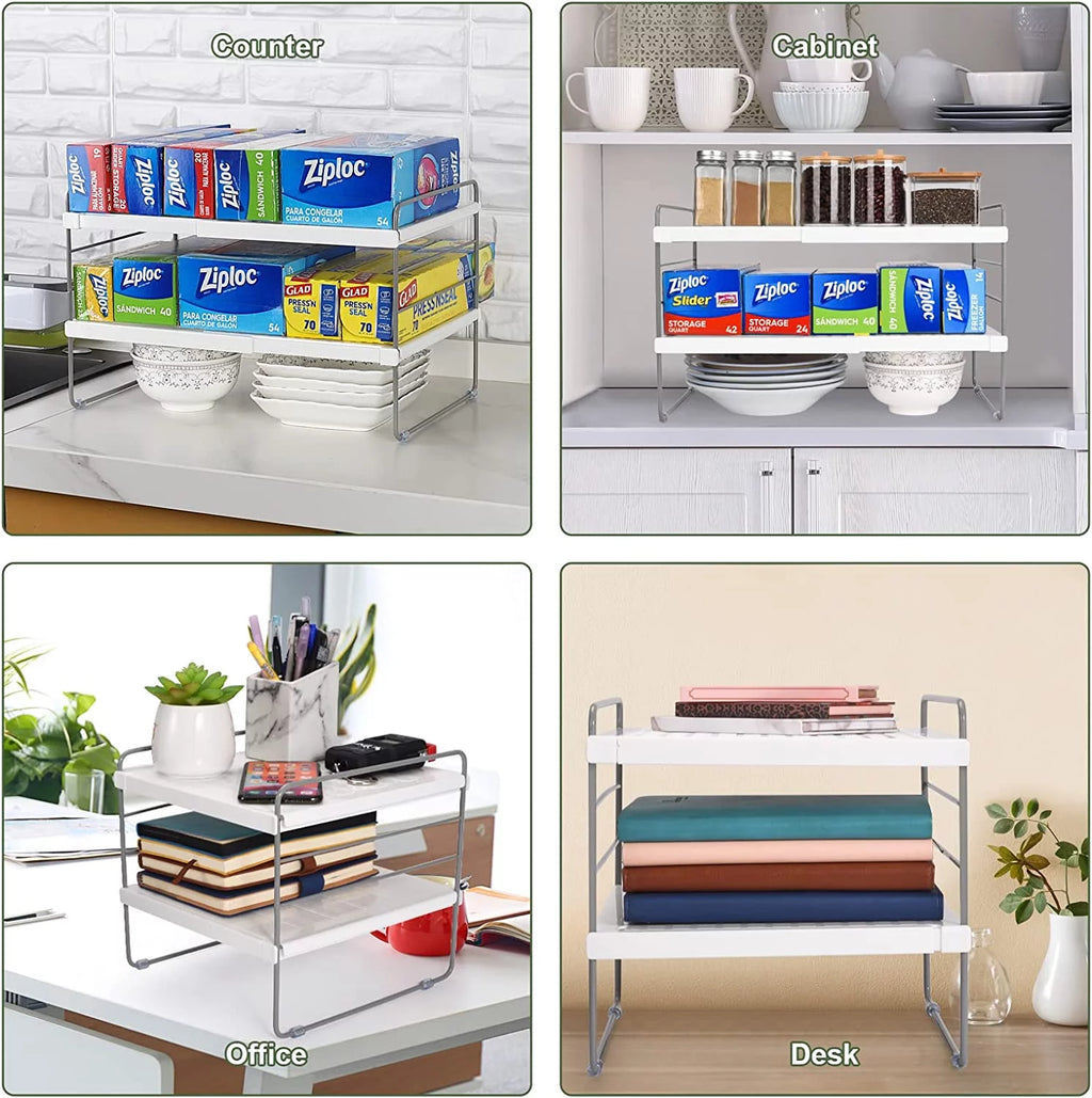 2 Pack Expandable Kitchen Wrap Organizer Rack I15980