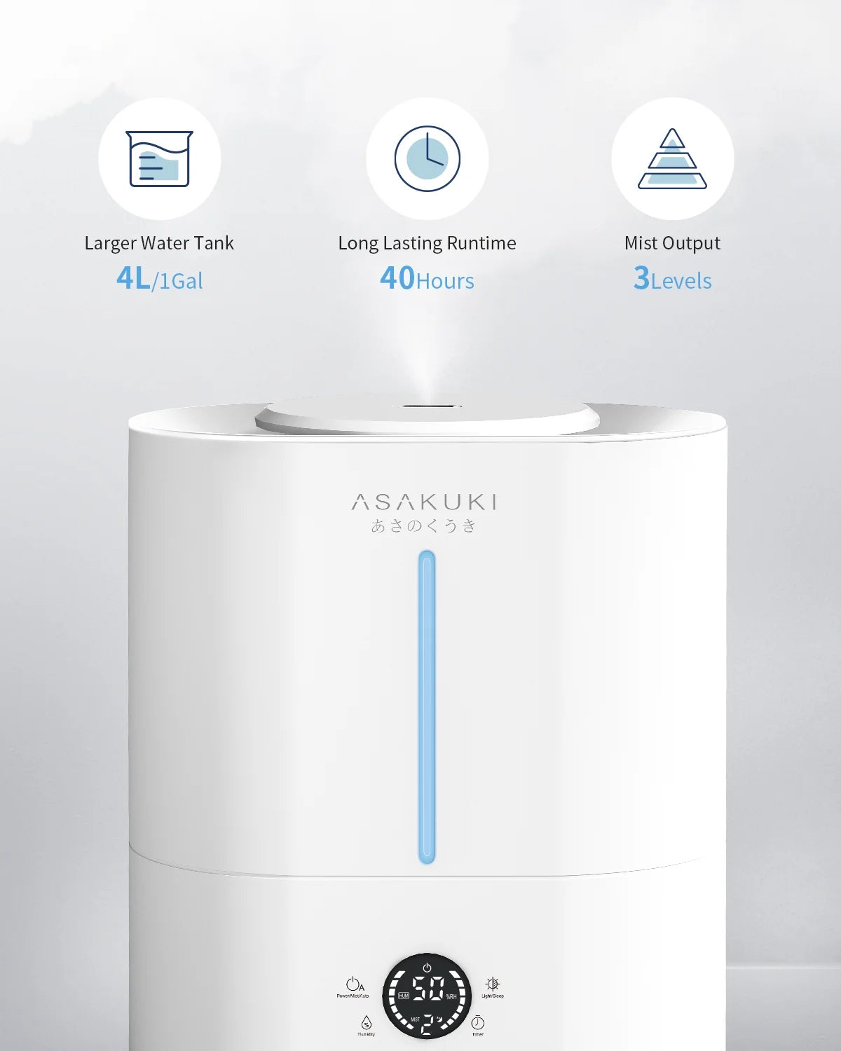 4L Ultrasonic Cool Mist Humidifier W35907