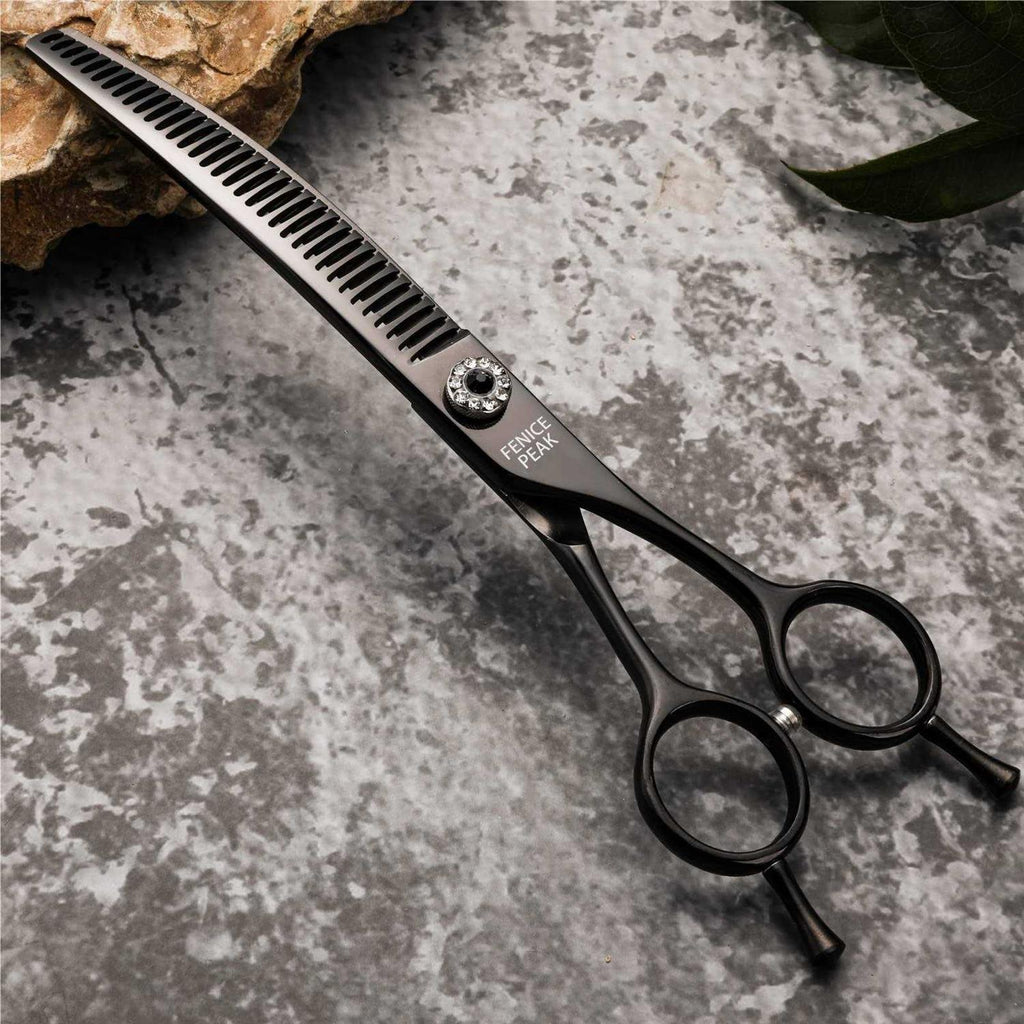 Professional Dog Grooming Curved Thinning Scissors 7.0" 440C Steel F77785