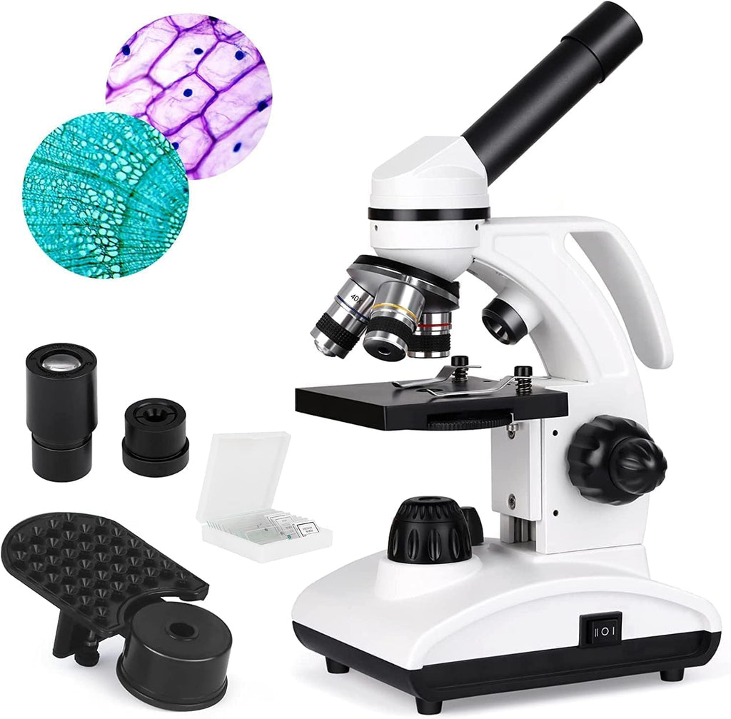 Cordless Biological Compound Monocular Microscope with Slides Set and Phone Adapter Z72946