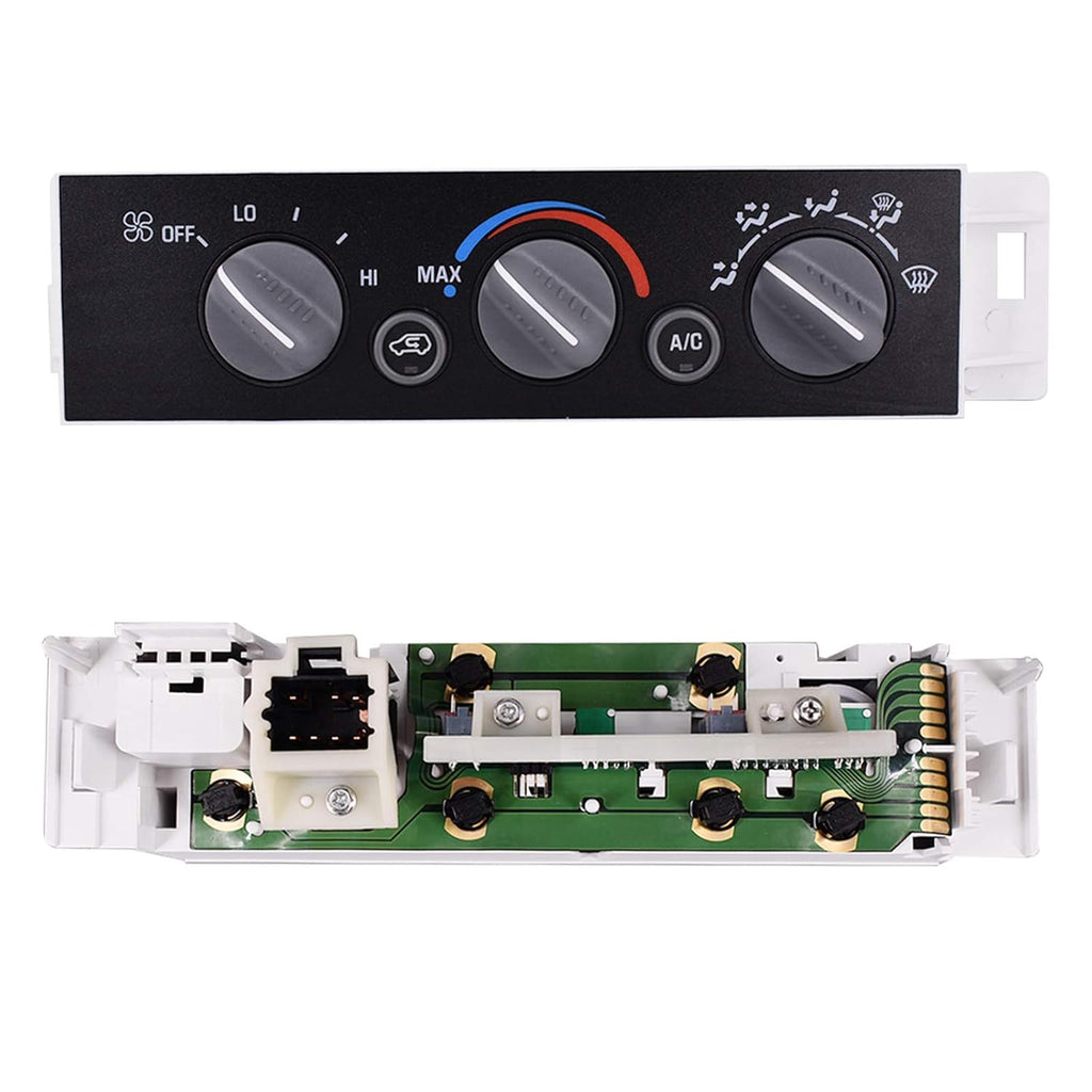 Heater A/C Control Switch Panel Module Without Rear Window Defogger for 1996-2002 Chevy GMC Pickup Truck Pack of 2 O152