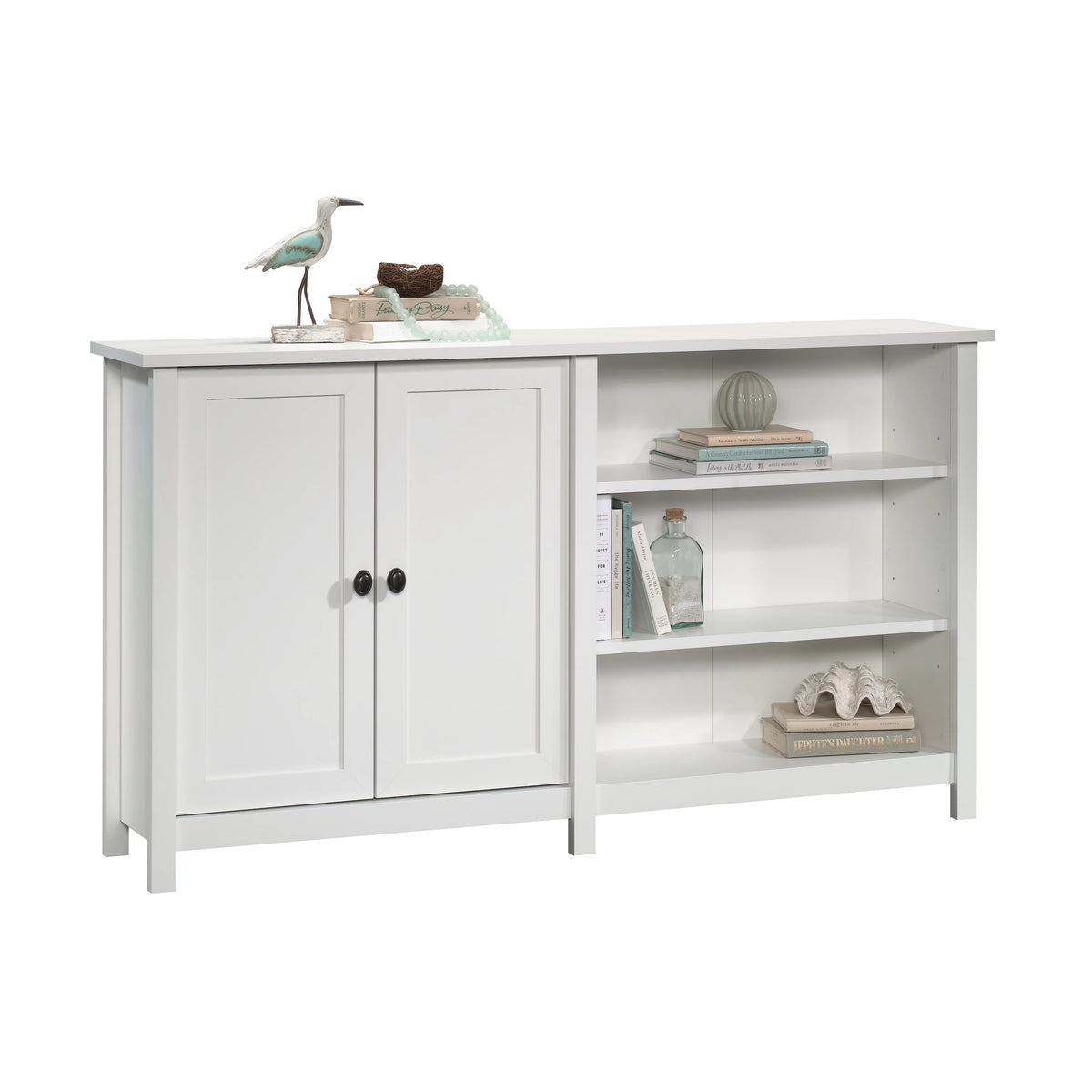 Soft White Storage Console TV Stand C257