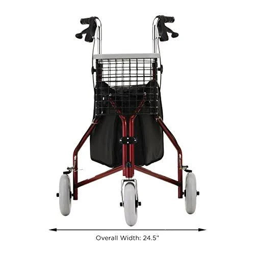 Red 3-Wheeled Rollator Walker S676704