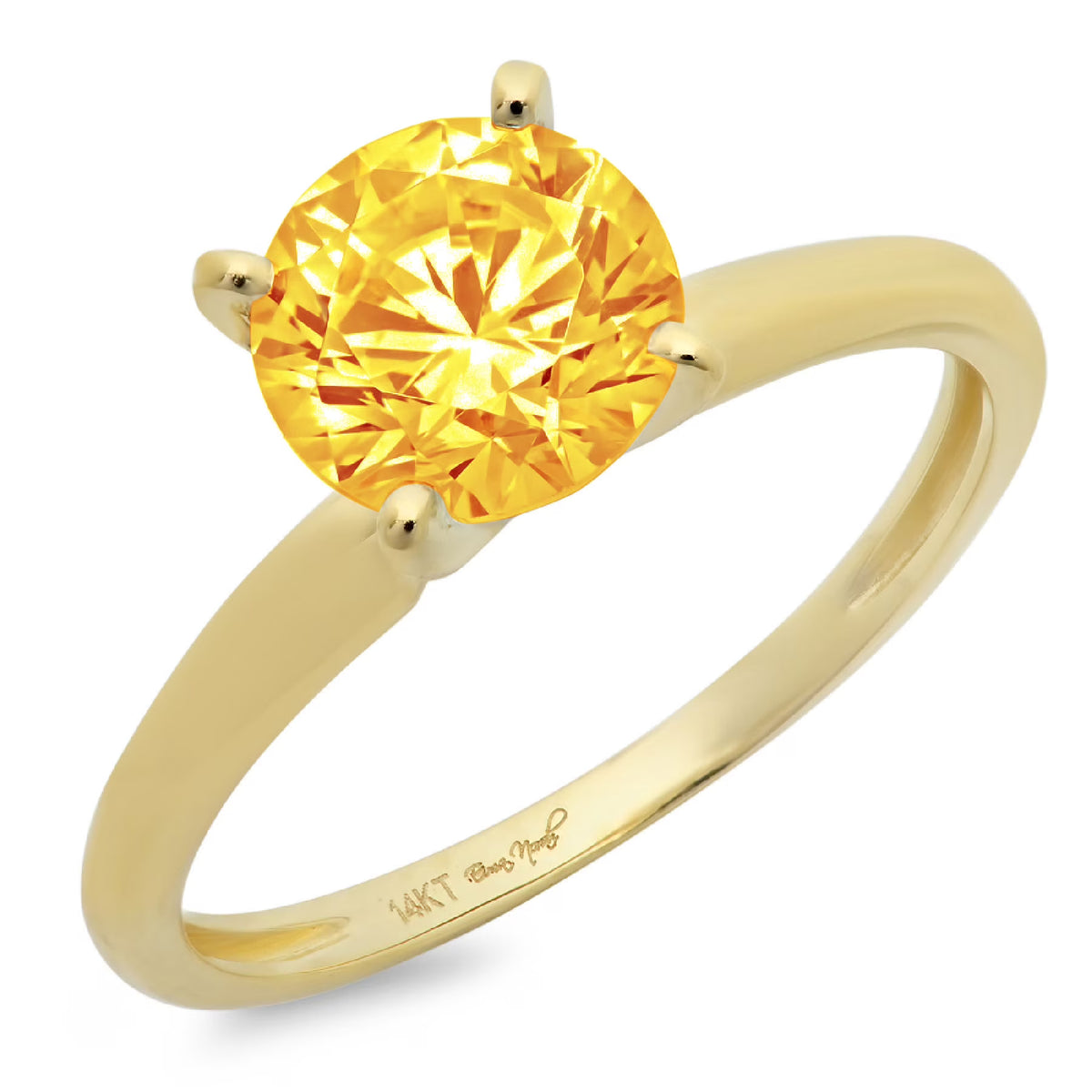 18K Yellow Gold Solitaire Ring R910489