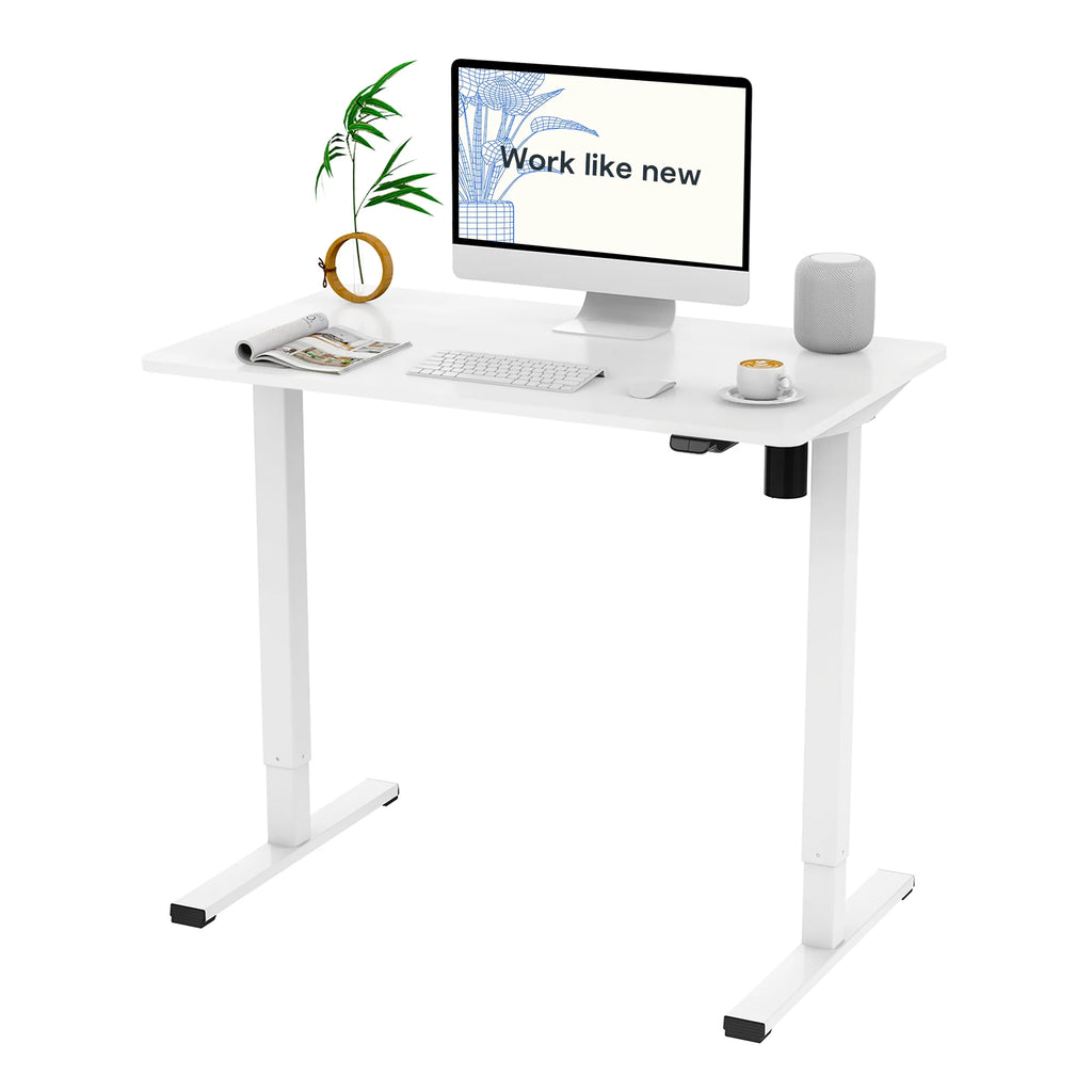 40"X24" White Height Adjustable Standing Desk Z3791