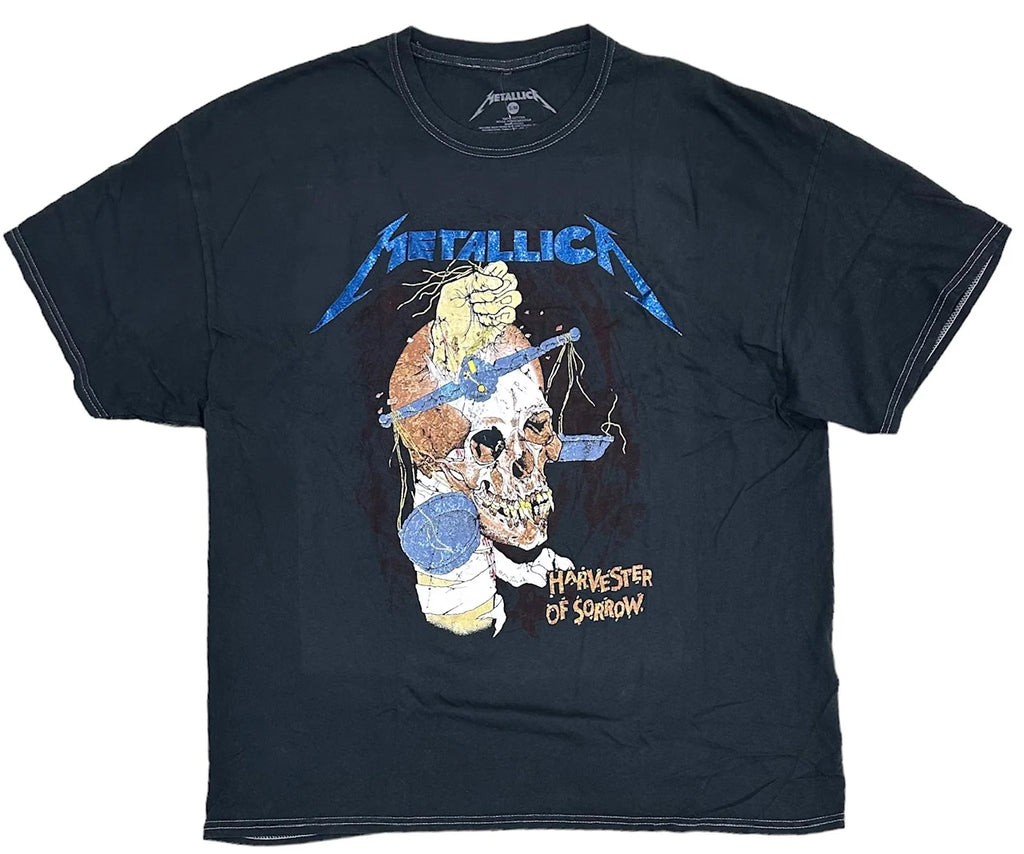 Metallica 1988 Tour Glitter Oversized Fit Tee T-Shirt C84339