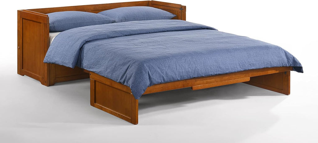 Queen Hickory Murphy Cabinet Chest Bed with Mattress C65788