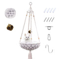 Handwoven Macrame Cat Swing with Hanging Kit A157