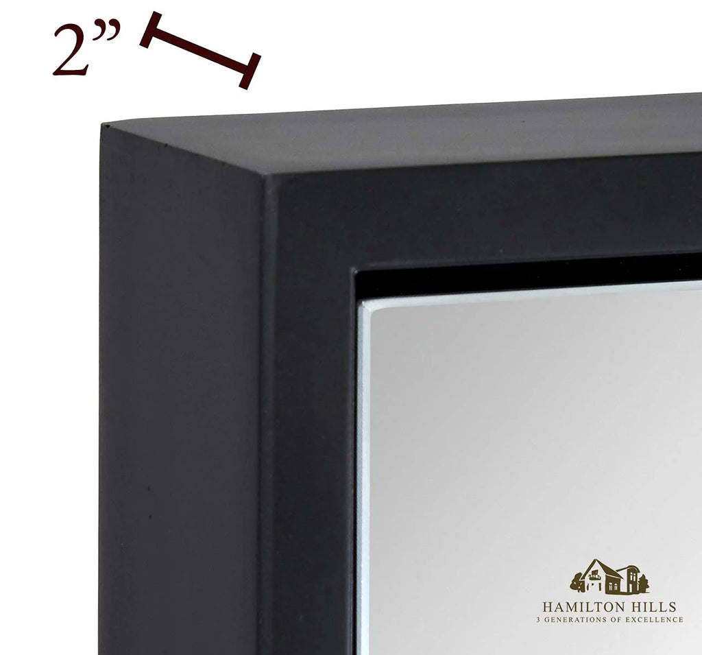 Black 18" x 48" Wall Mirror P418016