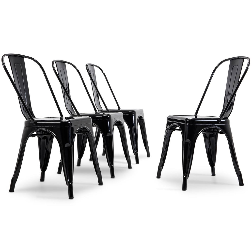 Black Side Chair Set of 4 C64142