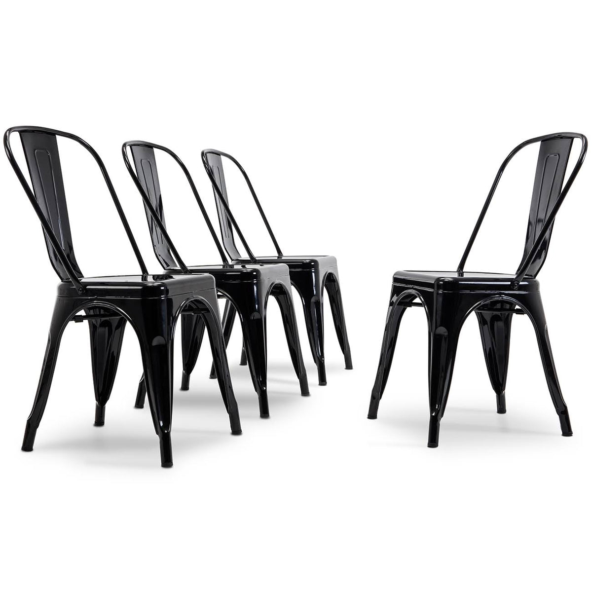 Black Side Chair Set of 4 C64142