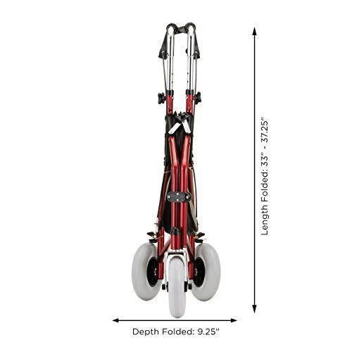 Red 3-Wheeled Rollator Walker S676704