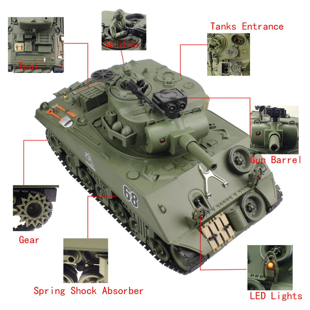 1/20 RC Shooting Ball Tank Toys with 100 BB Bullets M150