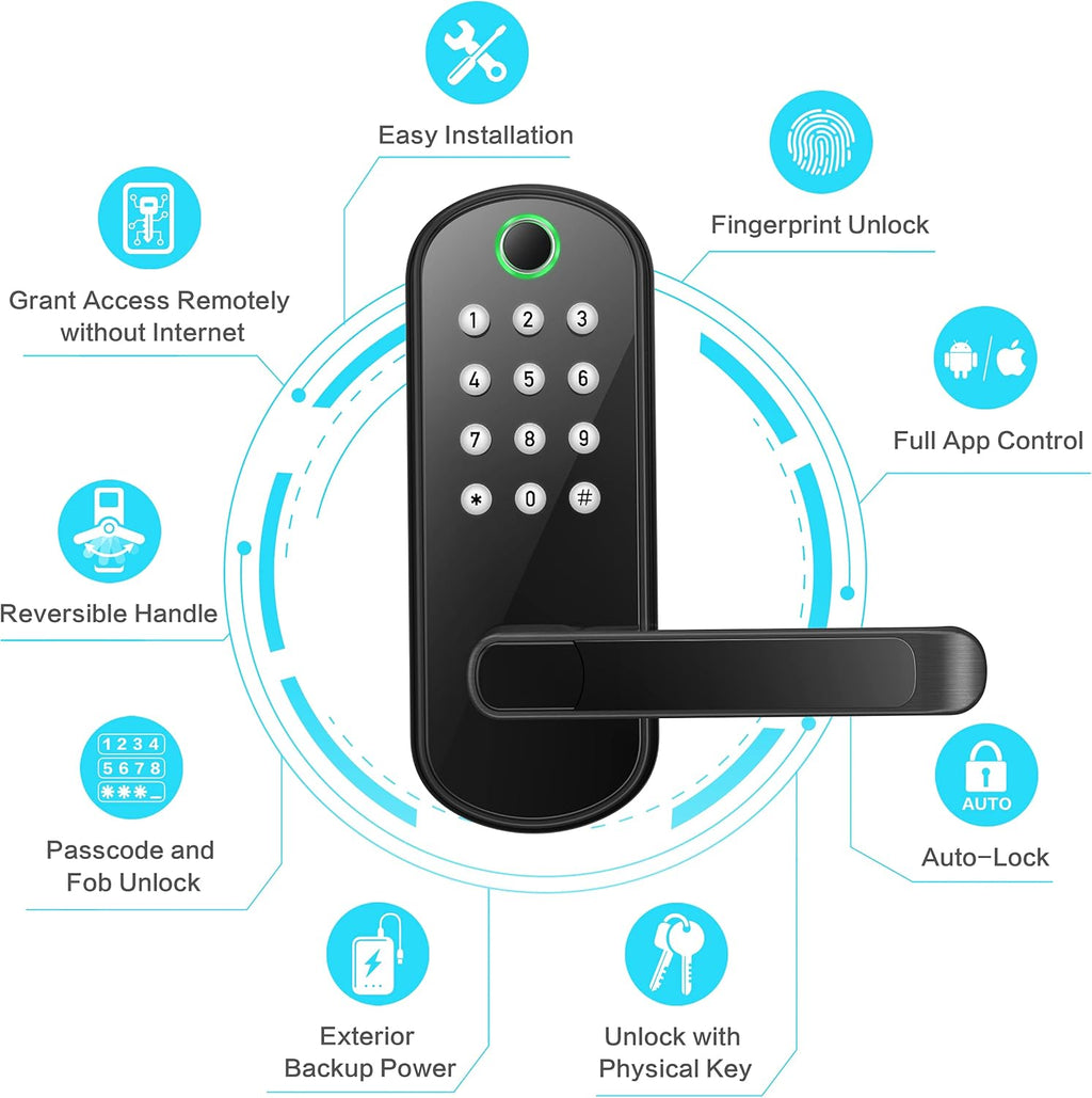 Smart Lock with Gateway and Fobs Bundle R746