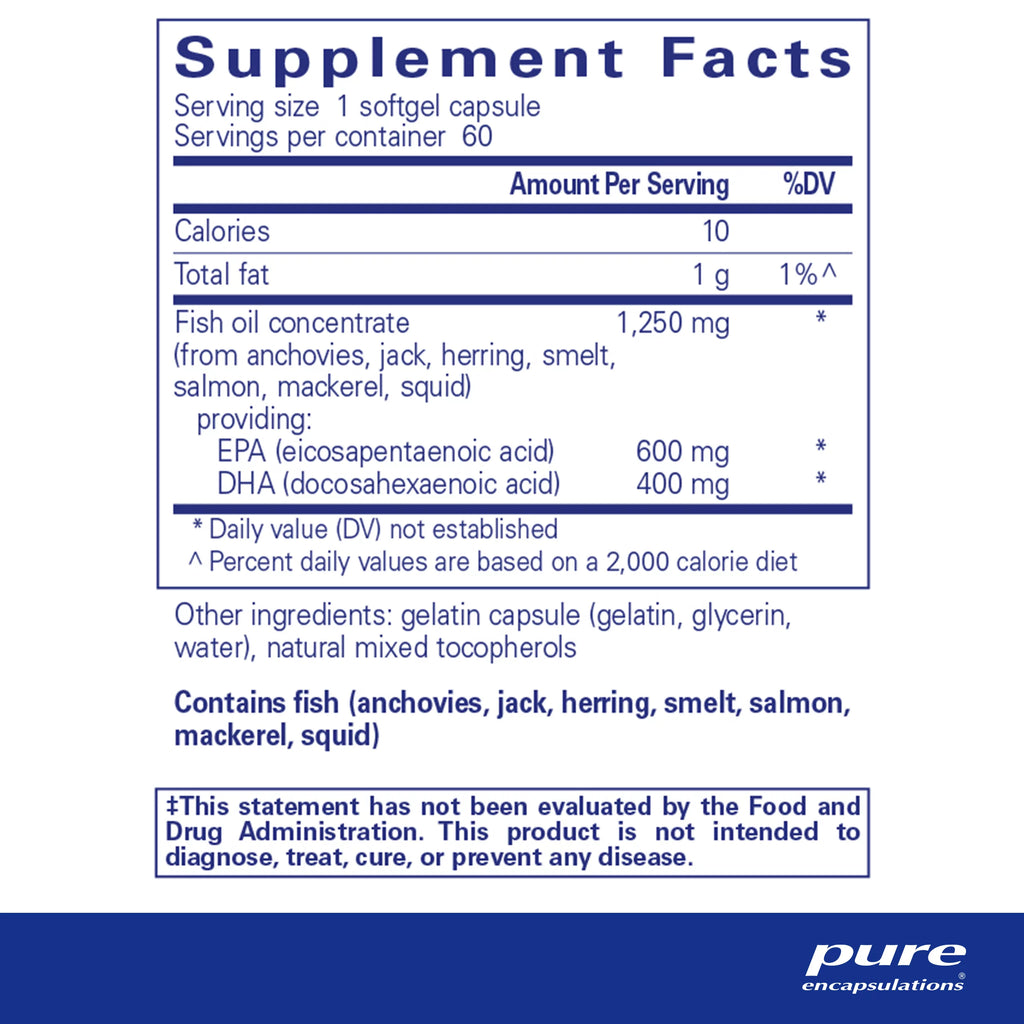 Fish Oil Supplement 60 Softgel Capsules M169080