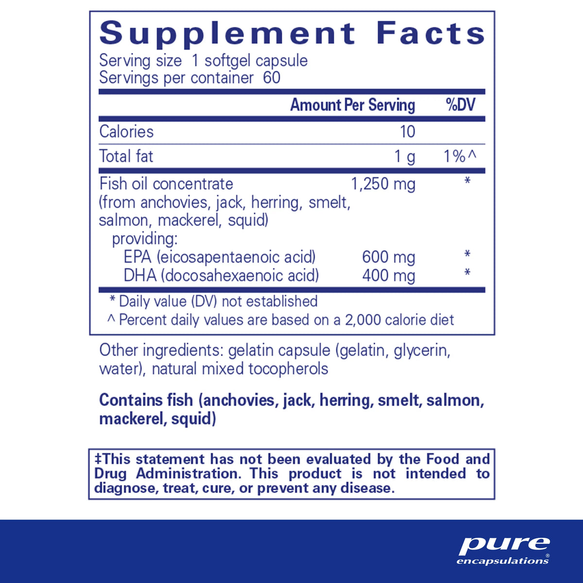 Fish Oil Supplement 60 Softgel Capsules M169080