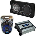 10 Thin Sub Box Passive Radiator Bundle with Amplifier & Amp Kit K481066