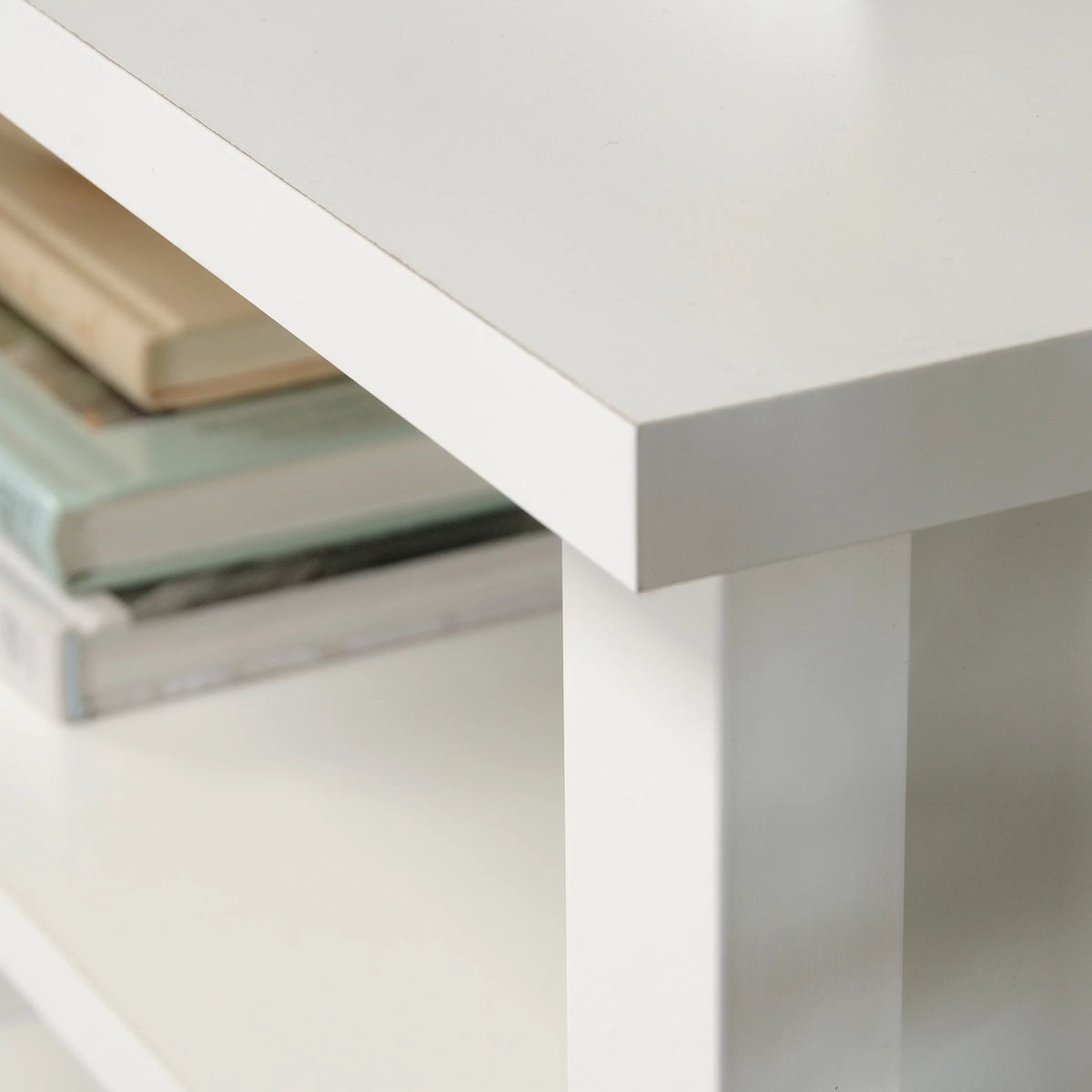 Soft White Storage Console TV Stand C257
