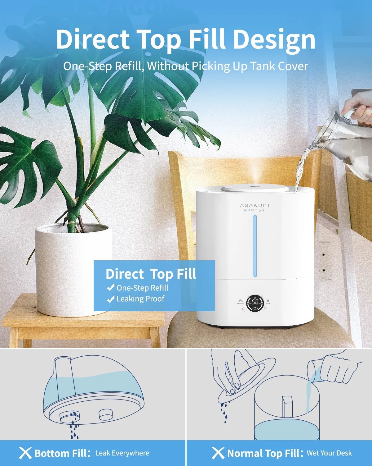 4L Ultrasonic Cool Mist Humidifier W35907