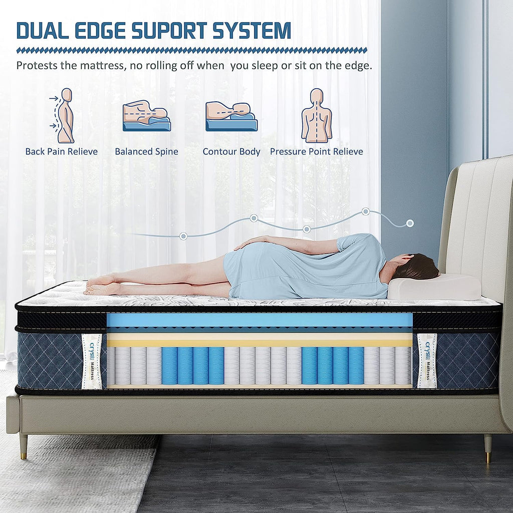 Queen Size Memory Foam Innerspring Hybrid Mattress X392523