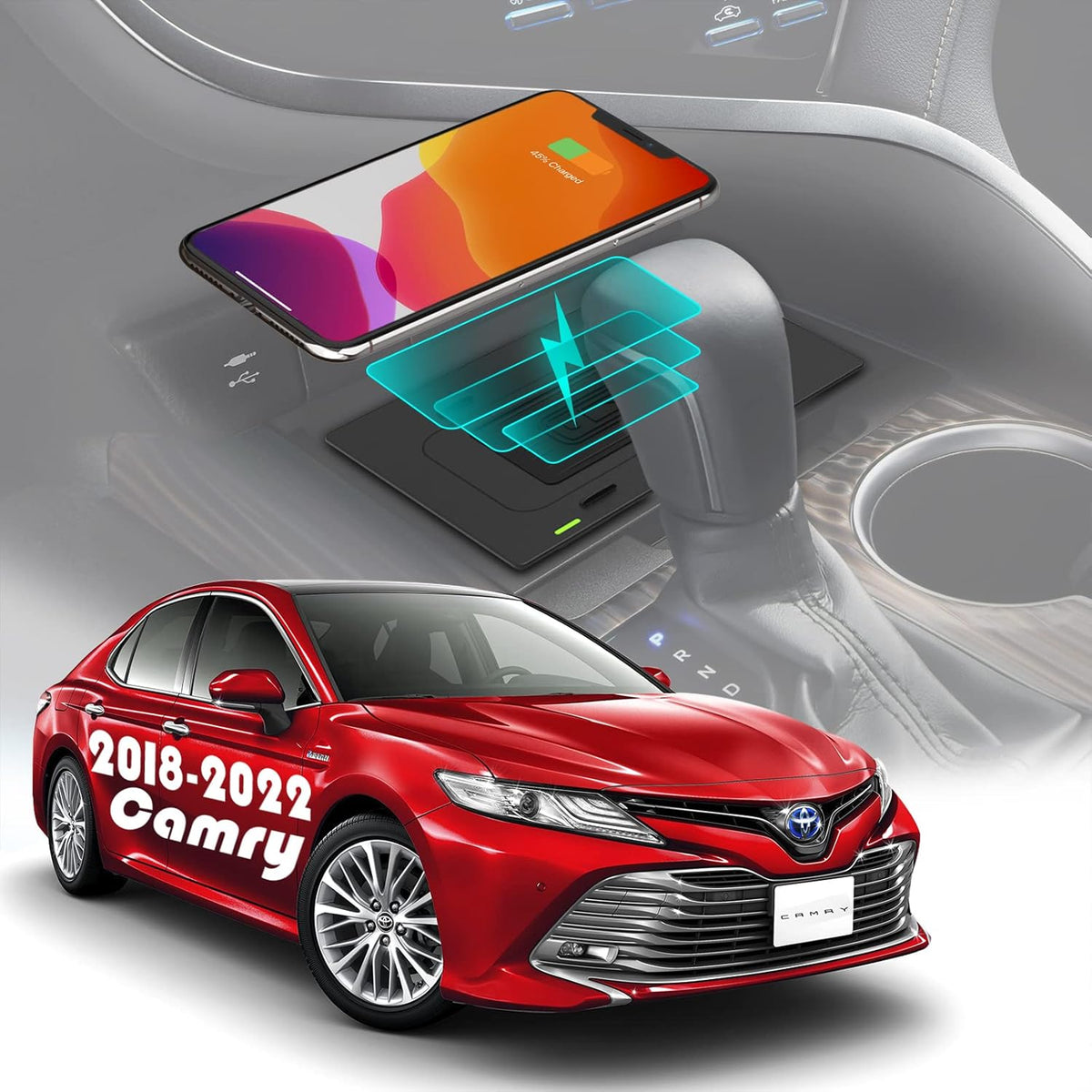 Wireless Charger for Toyota Camry 2018 2022, Pack of 2 R69739
