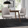 Gray Upholstered Dining Chairs Set of 2 T748