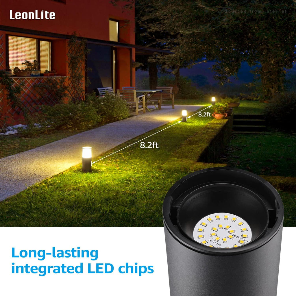 8-Pack Low Voltage LED Landscape Pathway Lights, Die-cast Aluminum, 3000K Warm White Y1182