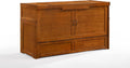 Queen Hickory Murphy Cabinet Chest Bed with Mattress C65788