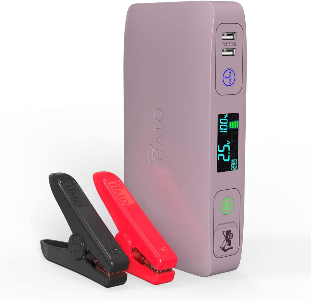 Pink Portable Phone Laptop Charger Car Jump Starter with Outlet D70859