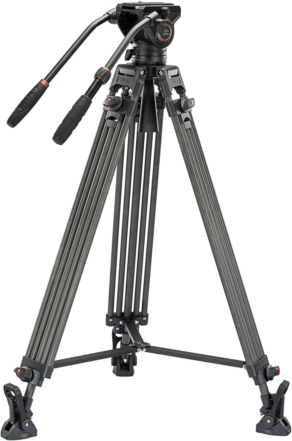 Carbon Fiber Video Tripod System with Fluid Drag Head Q4117