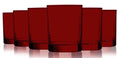 12 oz Red Double Old Fashioned Glasses Set of 6 G880
