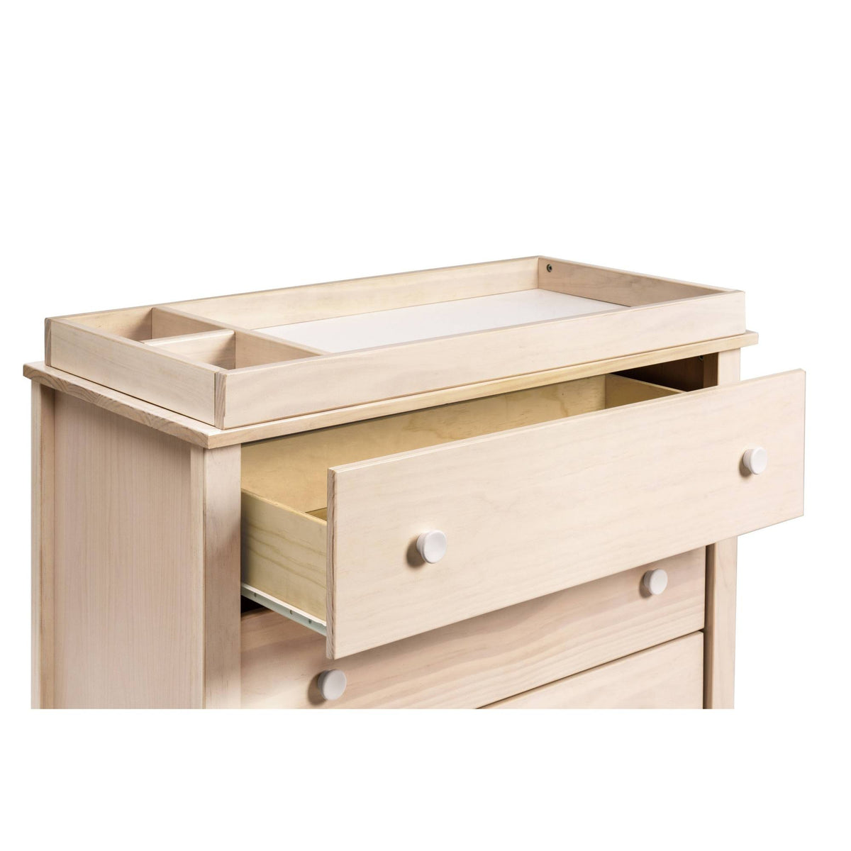 3-Drawer Changer Dresser with Removable Changing Tray Washed Natural White Q72446