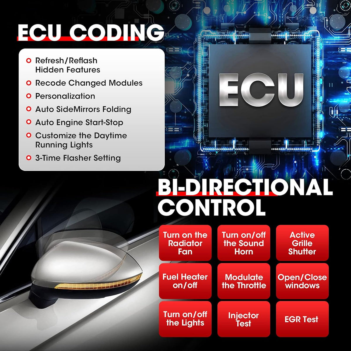 Bidirectional Scan Tool with ECU Coding M2133
