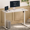 40"X24" White Height Adjustable Standing Desk Z3791